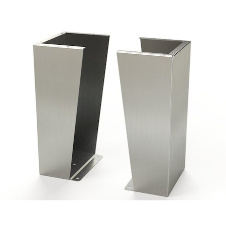 Saginaw Control & Engineering Floor Stand Kit, 24 in. H x 12 in. W x 9.12 in. L, 316 Stainless Steel, 1 PR SCE-FK2412SS6